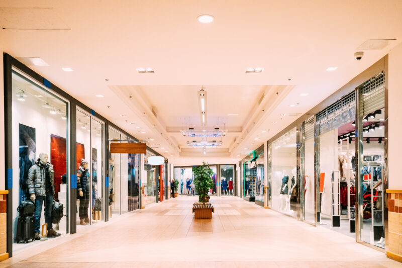 Mall en funcionamiento.